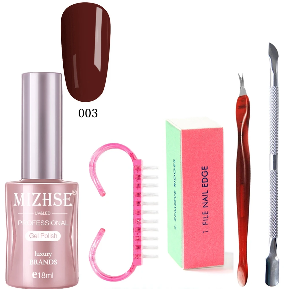 JH003 MIZHSE УФ-гель для ногтей Nail Kit наборы для ногтей 4 инструменты для индивидуальных косметических средств 18 мл набор для гелевого маникюра кисть, полировщик кутикулы удаление омертвевшей кожи вилка - Цвет: JH003