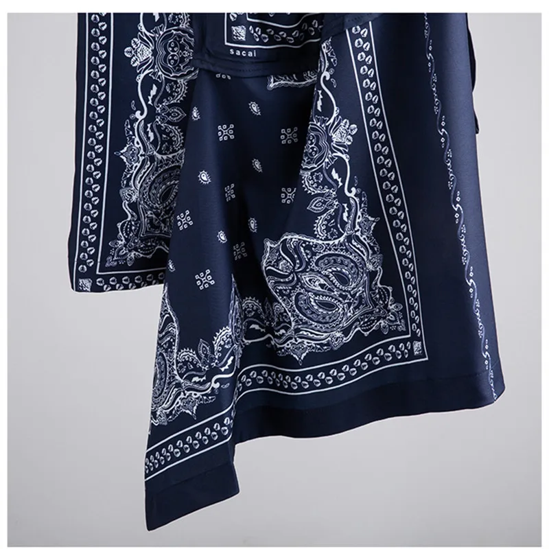 Женская юбка с винтажным принтом роскошная дизайнерская асимметричным передним