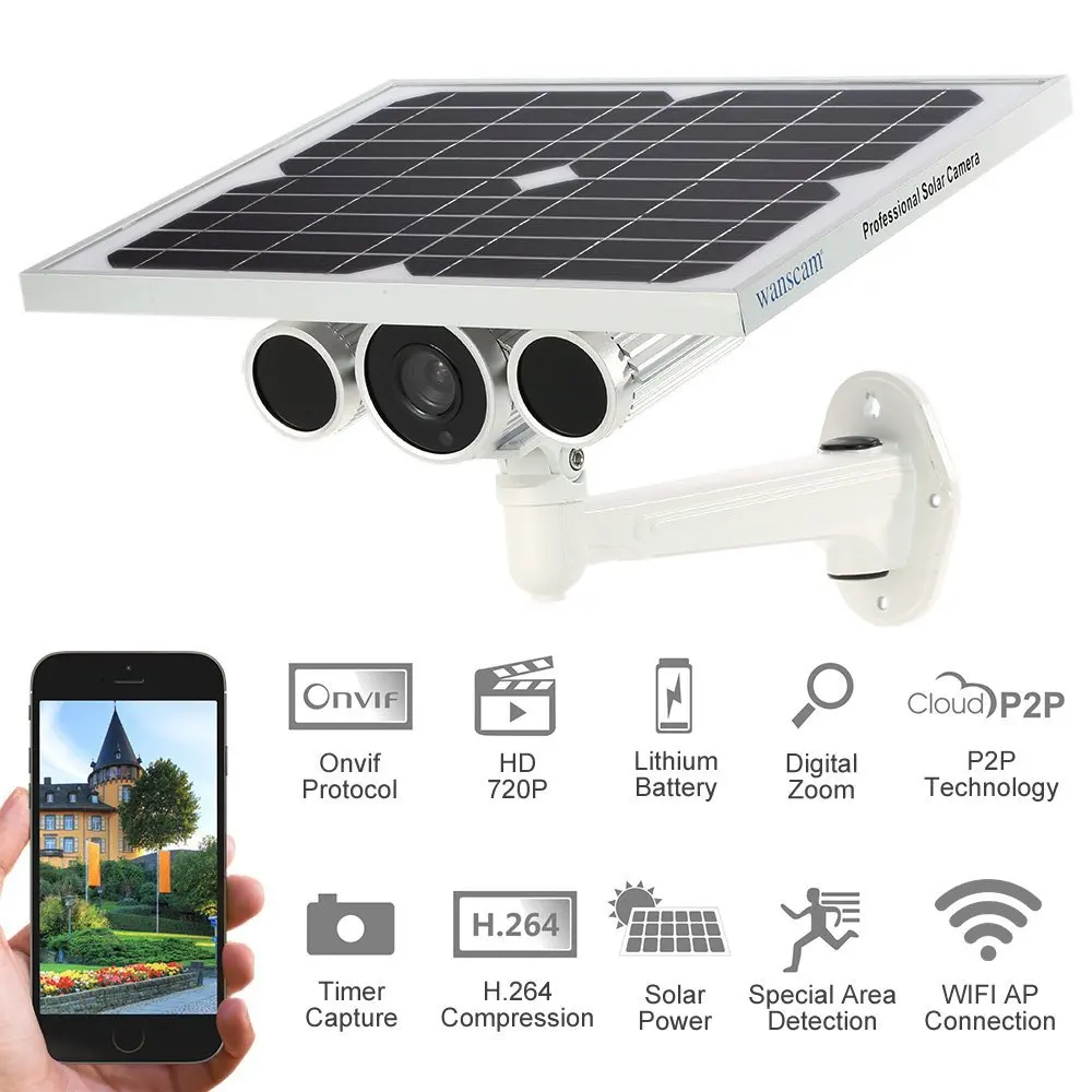 Wanscam 1080P 2.0MP камера ночного видения с солнечной батареей P2P Onvif беспроводная Wifi