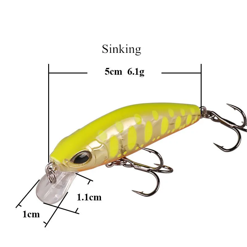 Умная Тонущая приманка в виде гольяна 50 мм 6 1 г рыболовная свимбейт искусственная