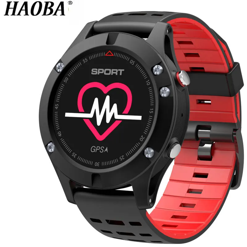 red Смарт-часы HAOBA, gps, многофункциональные спортивные часы, альтиметр, барометр, термометр, пульсометр, мониторинг сна, умные часы - Цвет: red