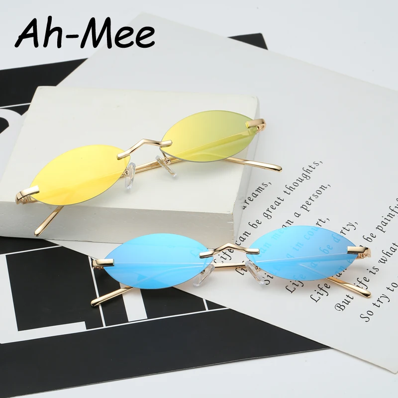 Маленькие овальные солнцезащитные очки для мужчин и женщин винтажные брендовые