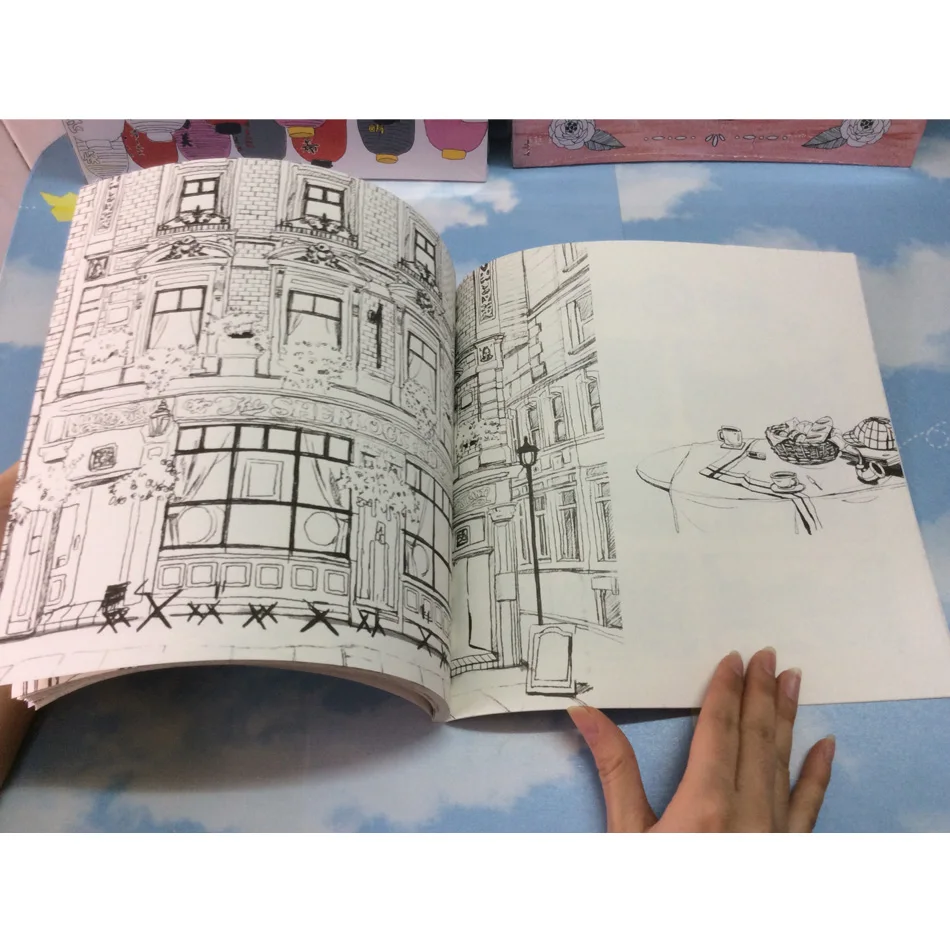 84 страниц душой путешествий раскраска книга Secret Garden Стиль раскраски снять стресс убить время граффити Живопись Рисунок книги