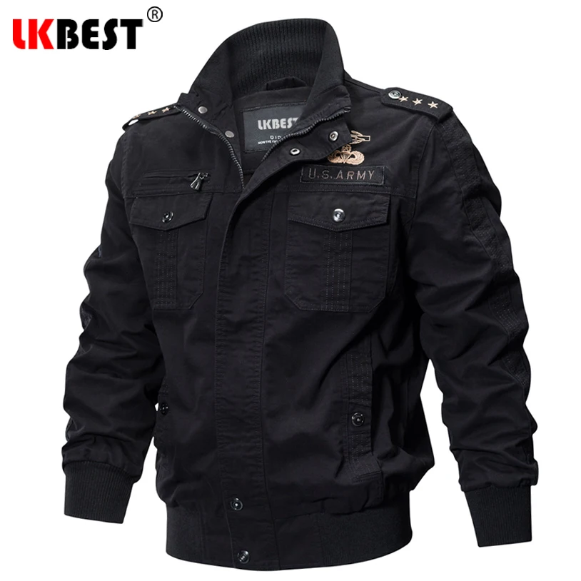 LKBEST/зимняя мужская куртка бомбер пилот ВВС Мужская ветрозащитная в стиле