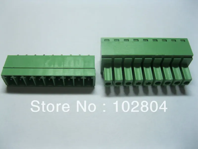 Винтовой клеммный блок коннектор 3 5 мм 9 way/pin Green Pluggable Type 15edck 15edcv высокое качество