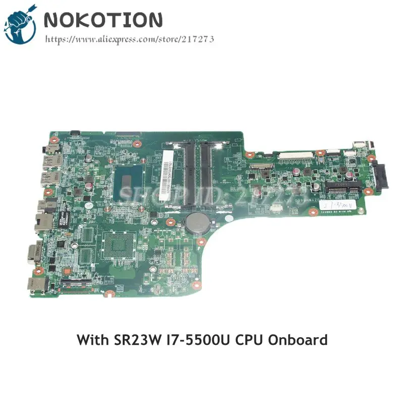 NOKOTION новая материнская плата ПК для Acer aspire E5 771 771G основная SR23W I7 5500U DA0ZYWMB6E0 NBMNX11007 NB.