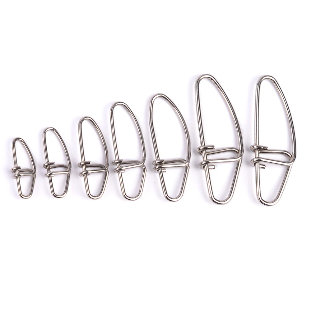 Gishers 100pcs Crosslock Snap Fishing Barrel Swivel safety snap 13mm-28mm 0#-6# fishing swivels | Спорт и развлечения
