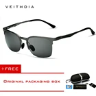 Солнцезащитные очки унисекс VEITHDIA, винтажные полуочки из алюминиево-магниевого сплава с зеркальными поляризационными стеклами, для мужчин и женщин, модель 6631,