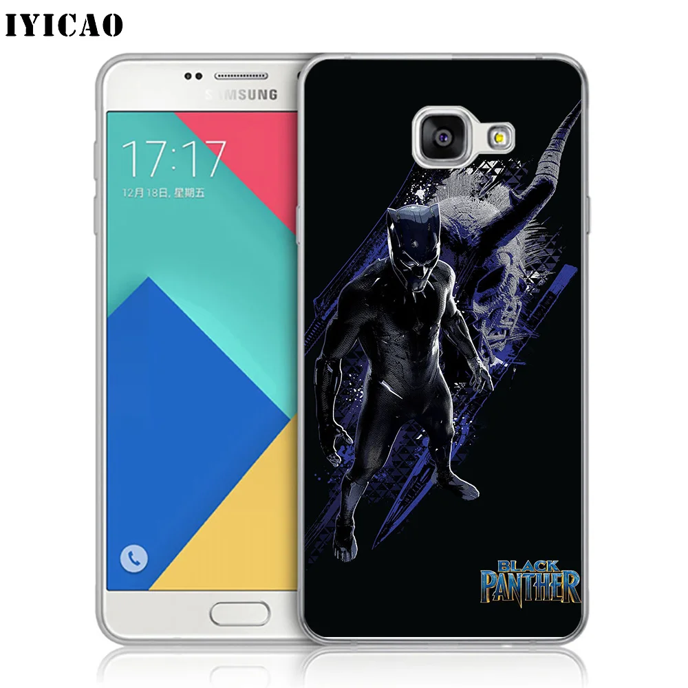 IYICAO черный пантера Marvel Фильм Мягкий силиконовый чехол для телефона Samsung A10 A30 A40 A50