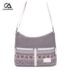 Женская сумка-мессенджер Canvasartisan, повседневная Холщовая Сумка через плечо в ретро-стиле с цветочным принтом