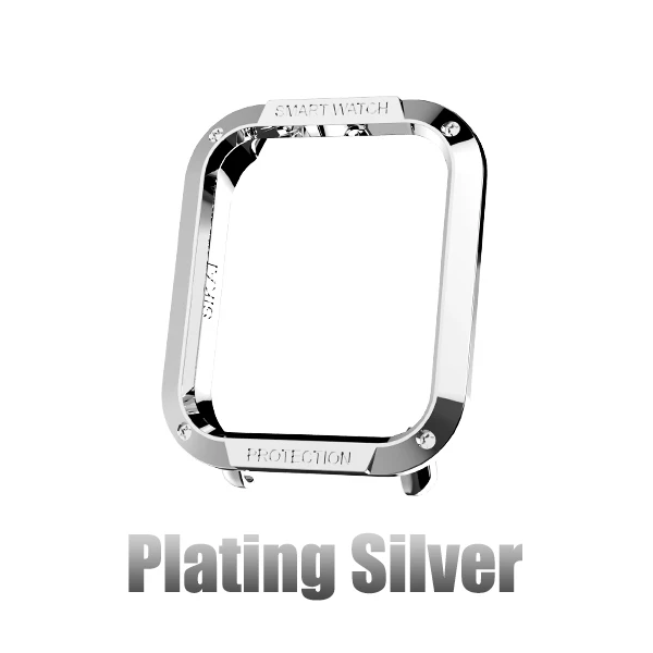 Plating Silver Защитный чехол для часов SIKAI PC с покрытием для Xiaomi Huami Amazfit Bip BIT PACE Lite Youth Watch Cover Shell для Amazfit Bip Bit - Цвет: Plating Silver