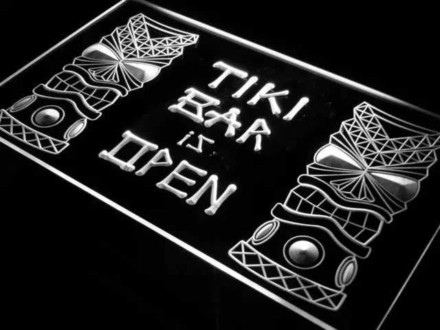 I573 Tiki Bar открытая маска Дисплей NR светодиодные неосветодиодный световые