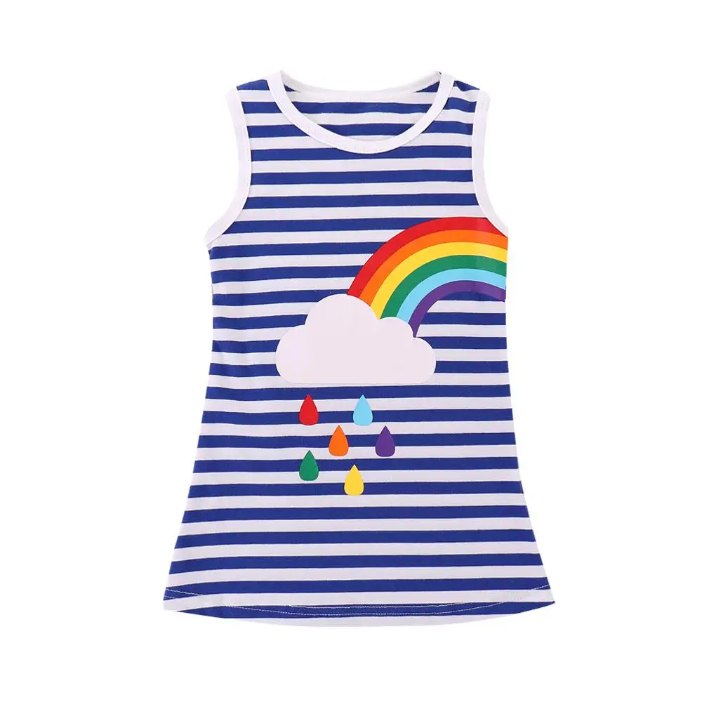 Baby Girl Clothes Dress Summer 2019 Girls Peacock Printed Princess Children Clothing European and American Style | Детская одежда и