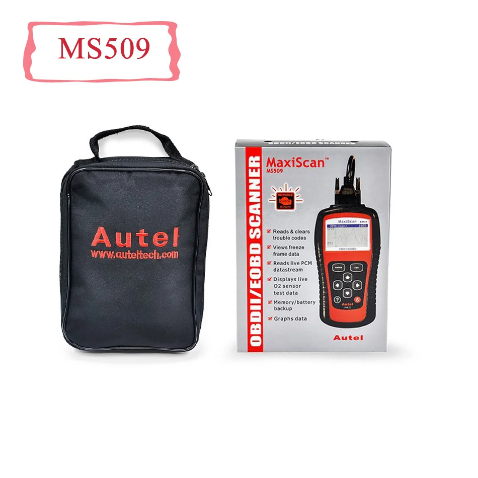 Autel MaxiScan MS509 OBD2 диагностический сканер неисправностей двигателя считыватель