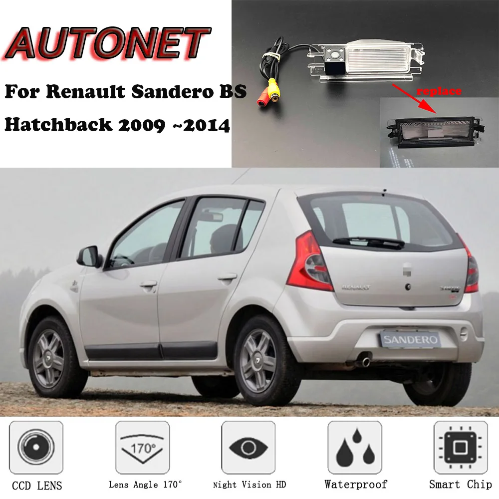 AUTONET резервная камера заднего вида Камера для Renault Sandero BS Хэтчбек 2009 2010 2011 2012 2013 /парковка Камера или кронштейн