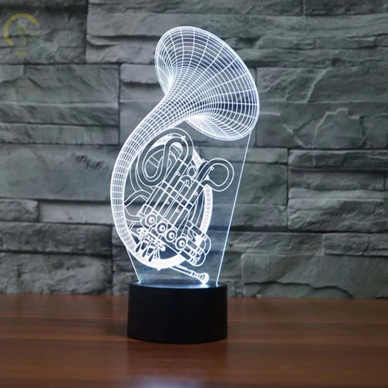 Креативный Sax 3D Led ночник дизайн USB лампы Новинка Подарки Светодиодная настольная