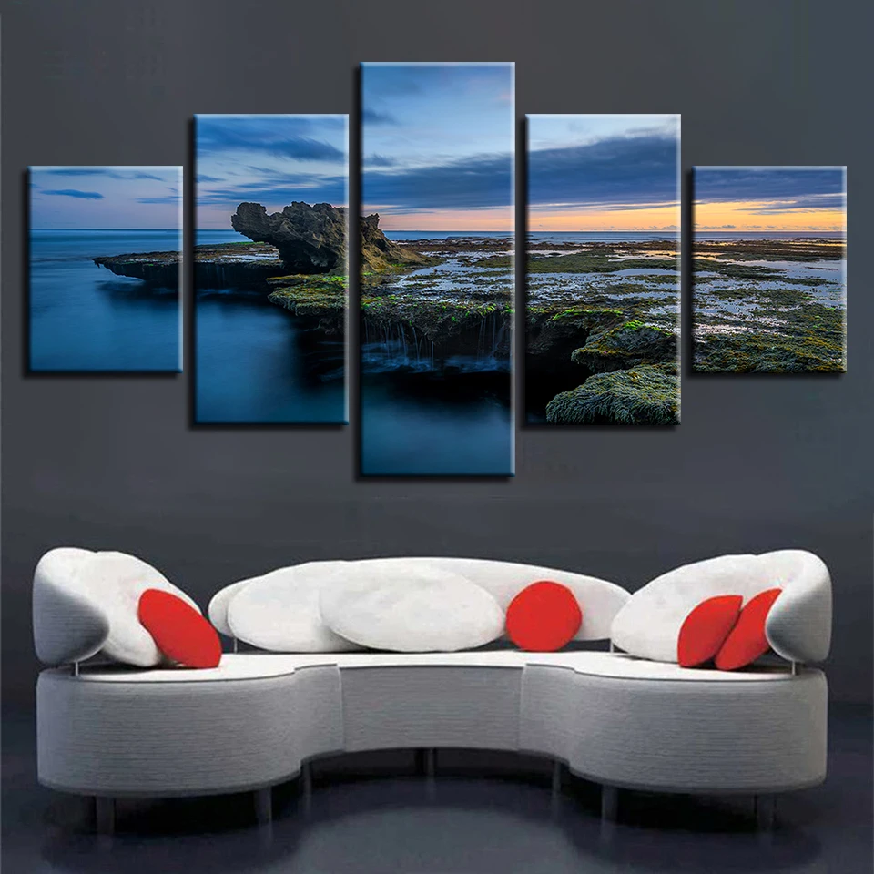 Пейзаж небо облако звезда горная река воздушный шар 5 шт. настенные картинки для