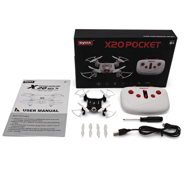 Оригинальный мини Дрон SYMA X20 Квадрокоптер с дистанционным управлением 2 4G 4CH 6 Aixs