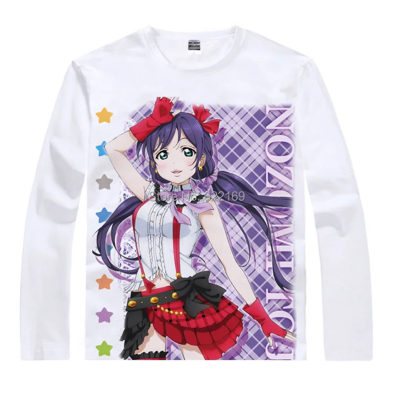 2015 футболка Love Live Eli Honoka Maki костюмы для косплея Мужская с японским известным аниме