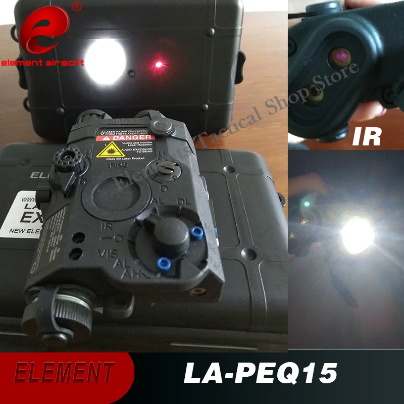 Element Airsoft PEQ 15 светильник-вспышка лазерный Охотничий Тактический красный лазер Softair PEQ-15 красный лазер PEQ страйкбол светильник EX276