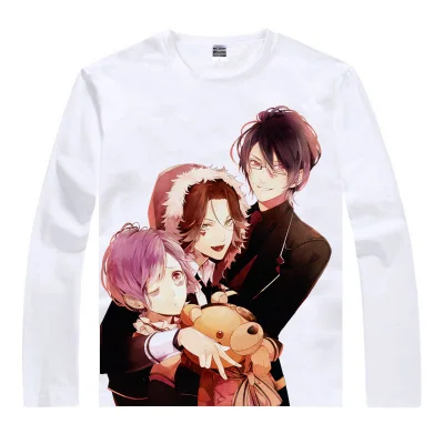 12 Аниме DIABOLIK LOVERS маскарадные костюмы Komori Yui, футболки с длинными рукавами и принтом Sakamaki Kanato, модные футболки Jibril, летние топы - Цвет: 12