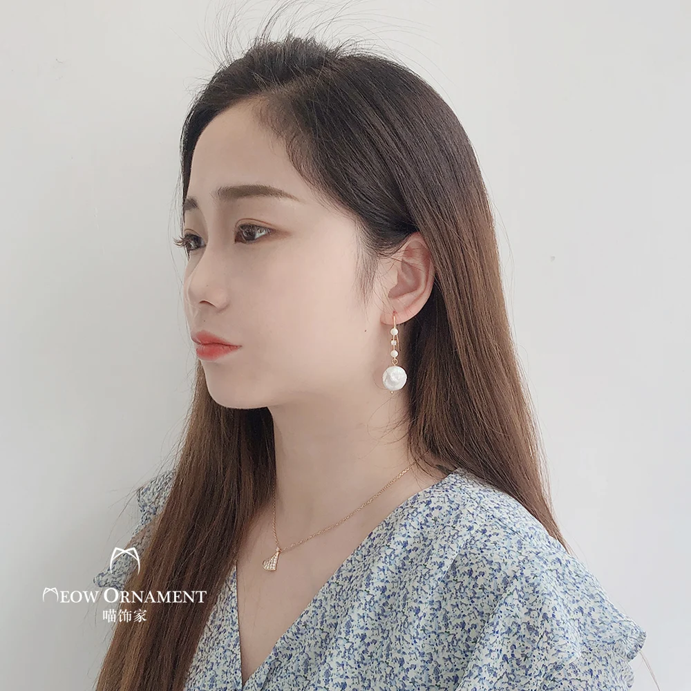 HUANZHI 2019 Chic простой нерегулярные барочный пресноводный жемчуг элегантный горный