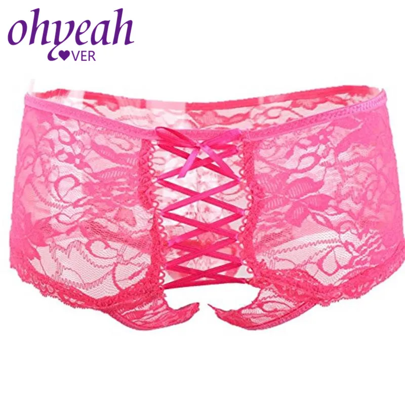 Ohyeahlover Женские Трусы средней талии сексуальные стринги Прозрачные стринги 6XL кружевные трусики трусы женское нижнее белье PM5011