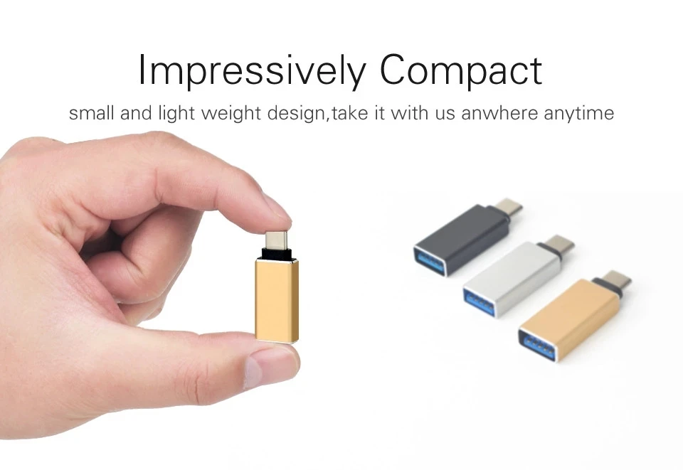 Тип usb C OTG адаптер мужчин USB3.0 Женский адаптер Тип-C конвертер usb для Macbook Nexus Nokia N1 для Samsung S8 Plus