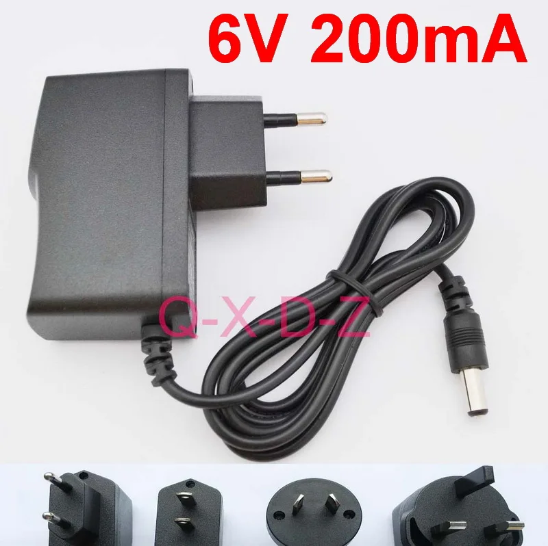 6V 200mA 1 шт., 6 в, 100 мА, 240 мА, 5,5 мА, 2,1 мА, В переменного тока, в, В постоянного тока, мм x мм, для ЕС, США, Великобритании, Австралии - Цвет: 6V 200mA