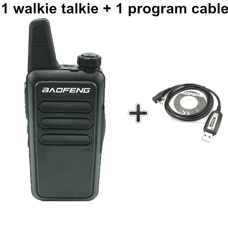 Add a program cable Baofeng BF-R5 мини Детская рация Hf трансивер UHF радио портативный 2 Вт игрушка коммуникатор Удобная рация двухстороннее радио Wln KD-C1 - Цвет: Add a program cable