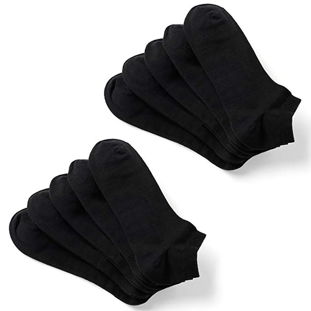 10 пар мужские однотонные хлопковые повседневные профессиональные спортивные