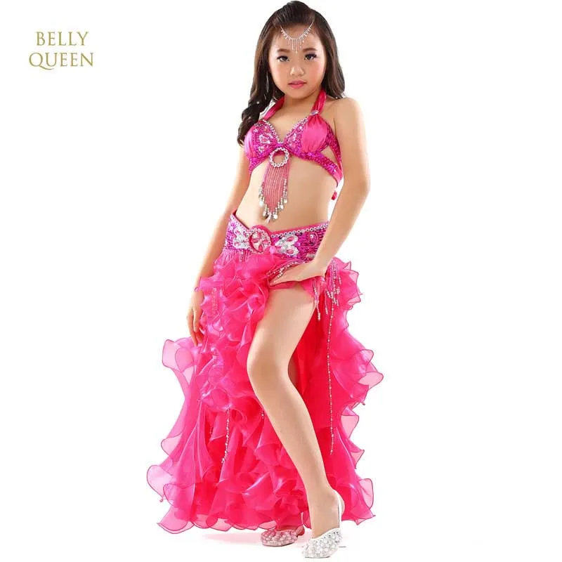 Индийское платье Sari для девочек Восточные Танцевальные Костюмы детей танца