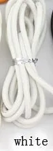 white XINYAO 10 м/лот 3 мм диаметр ожерелье кожаный шнур веревка из натуральной кожи DIY браслет аксессуары для изготовления ювелирных изделий F593 - Цвет: white