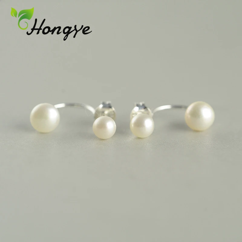 Hongye модные серьги с опалом гвоздики из натурального жемчуга для женщин S925