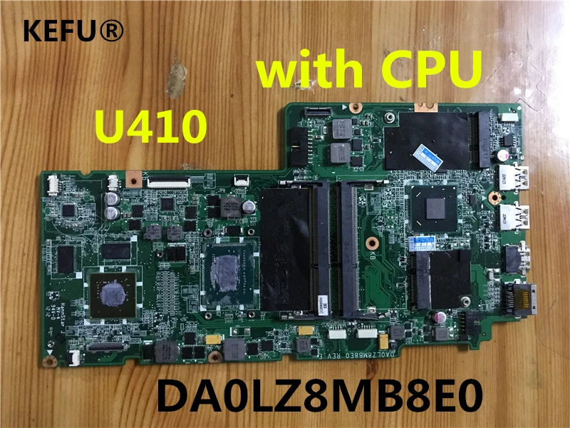 Высококачественная материнская плата KEFU DA0LZ8MB8E0 REV:E для ноутбука Lenovo U410 с