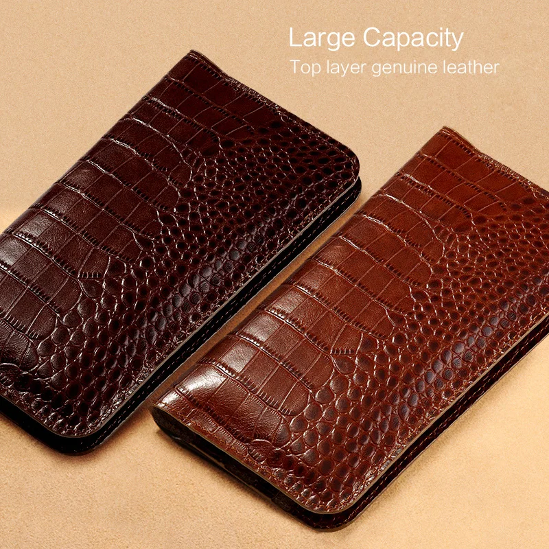 

Genuine Leather phone case For HUAWEI Mate 7 8 9 10 Cases Crocodile Texture pocket For Honor P8 P9 P10 Nova 2S Flip cover bag
