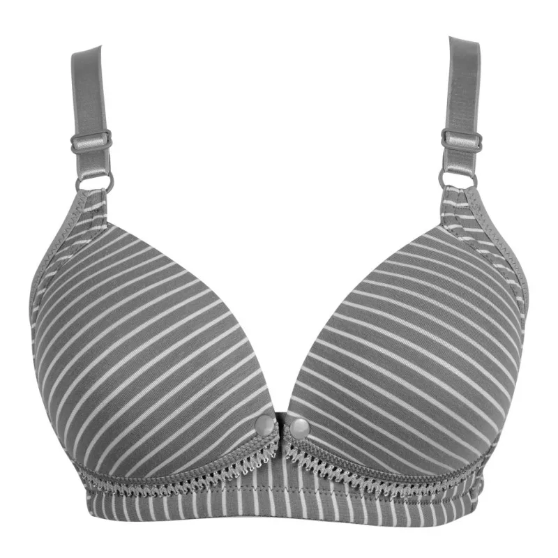 Женское нижнее белье без косточек удобный хлопковый бюстгальтер с полосками и
