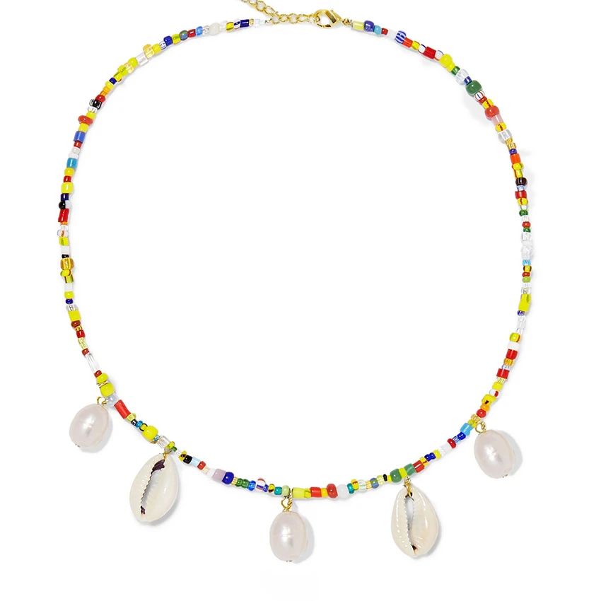 necklace 4 Богемные бусины в стиле бохо многослойное массивное ожерелье для женщин joyeria neckless стимпанк joias emo kolye erkek пентаграмма большое ожерелье - Окраска металла: necklace 4