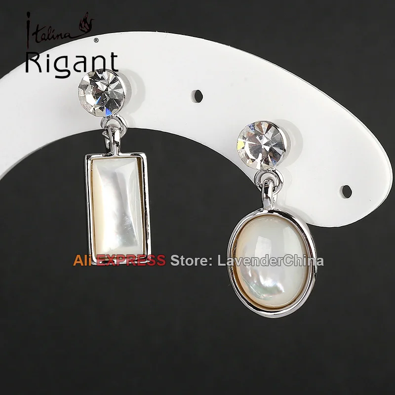A1-e090 Italina Rigant со стразами падение опал Длинные висячие серьги 18kgp кристалл |