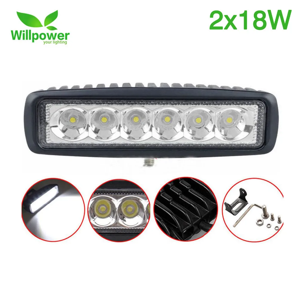 2 Упак. Бесплатная доставка 6 дюймовый точечный прожектор 12 вольт 18 Вт