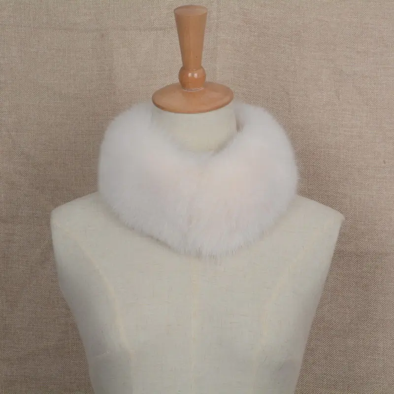 Beige JKKFURS Магнитный натуральный Лисий меховой воротник женский модный стиль высокое качество теплый меховой шарф осень зима S1639 - Цвет: Beige