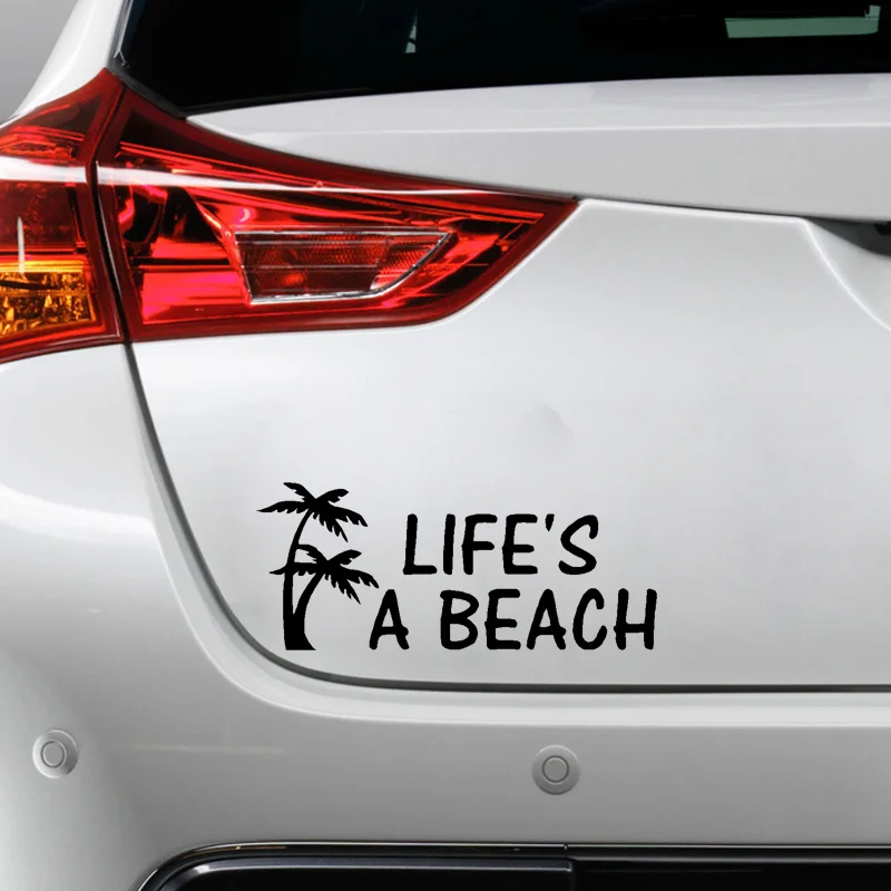 QYPF 19 2 см * 8 1 LIFE'S A BEACH Различные графические слова виниловые автомобильные наклейки острые оконные