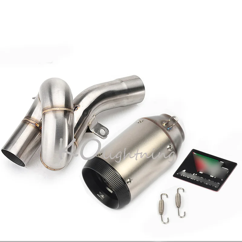 Глушитель выхлопной трубы мотоцикла наконечник из углеродного волокна Escape Mid Link Pipe Slip on для Kawasaki Ninja ZX6R ZX636 2009