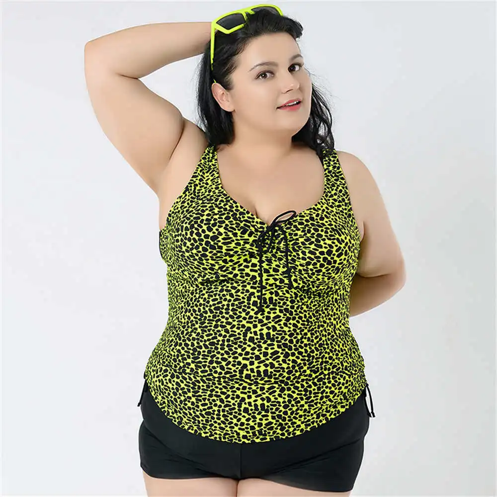 Большой Размеры Двойка Плавание костюм 2017 принт Купальники для малышек женщин