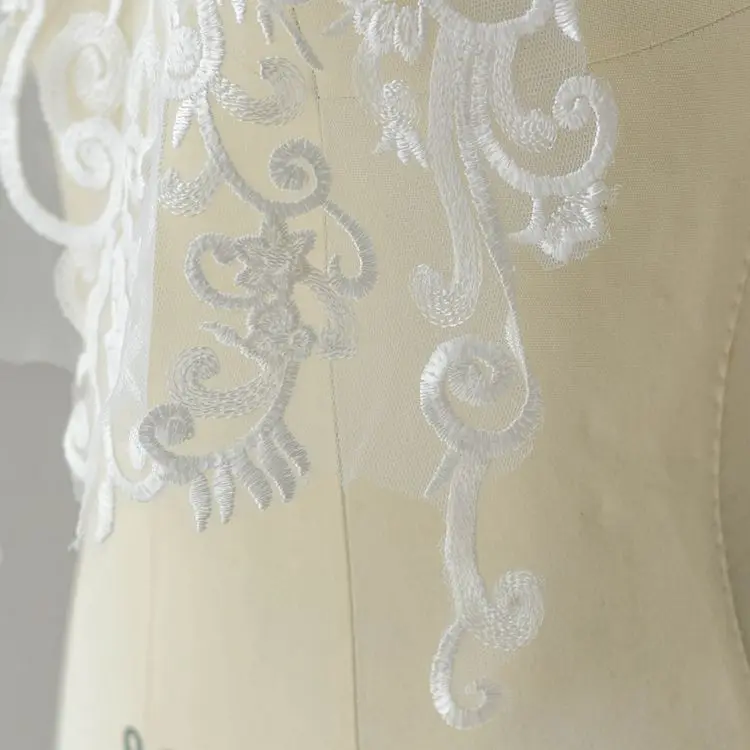 Luxury cotton wedding dress chest diy flower stickers handmade sequin embroidery lace accessories clothing decoration | Дом и сад