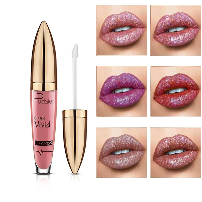 2018 новая Алмазная металлическая блестящая жидкая помада нюдовая сияющая