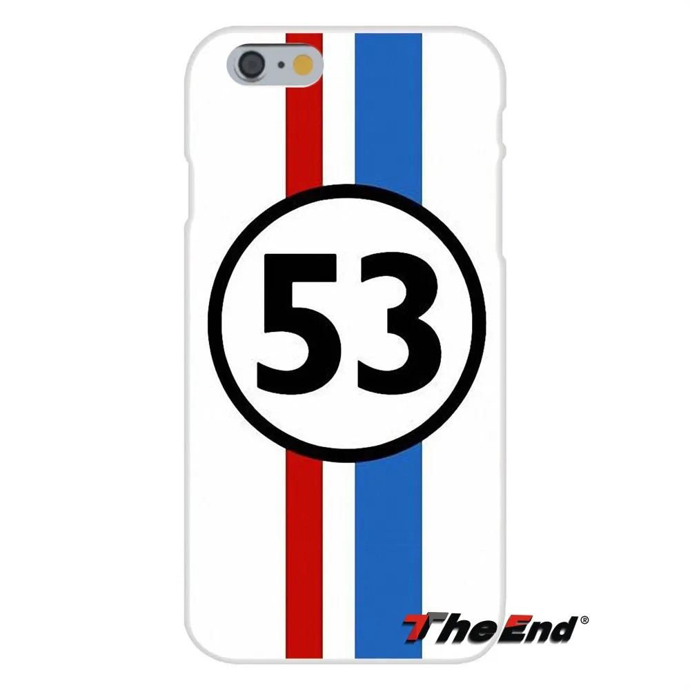 Мягкий силиконовый чехол для iPhone X 4 4S 5 5S 5C SE 6 6S 7 8 Plus Galaxy Grand Core Prime Alpha Herbie 53 VW bug beetle