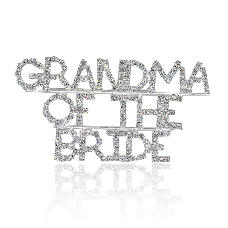Муса Роскошные ручной Кристалл тема свадьбы Jewelry &quotБабушка невесты&quot брошь