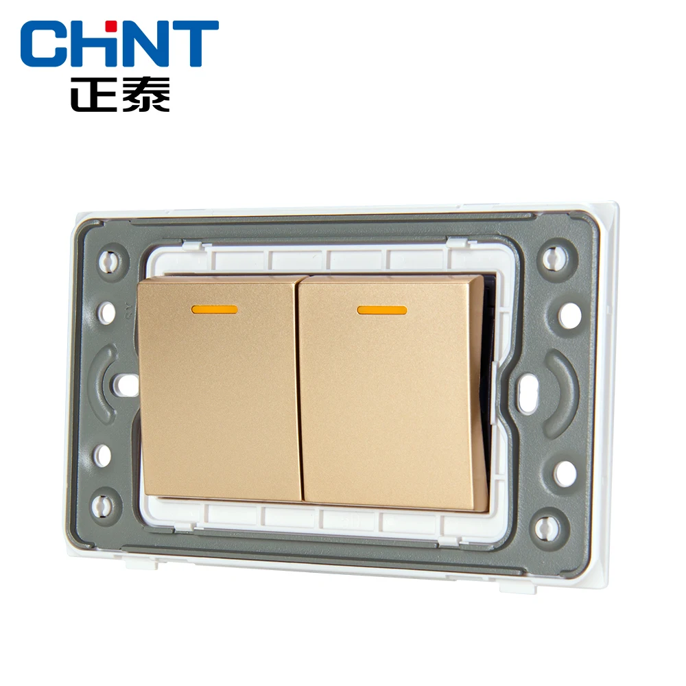 CHINT 118 световые переключатели NEW5D проволока для рисования Золотой блок стальная