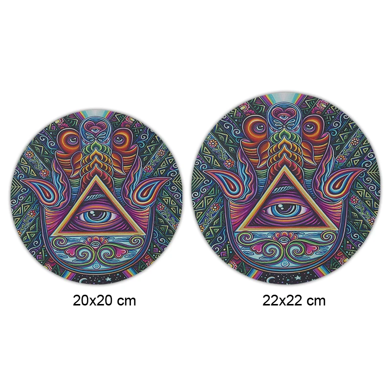 Круглый резиновый коврик для мыши MaiYaCa hamsa нескользящий офиса и работы маленький
